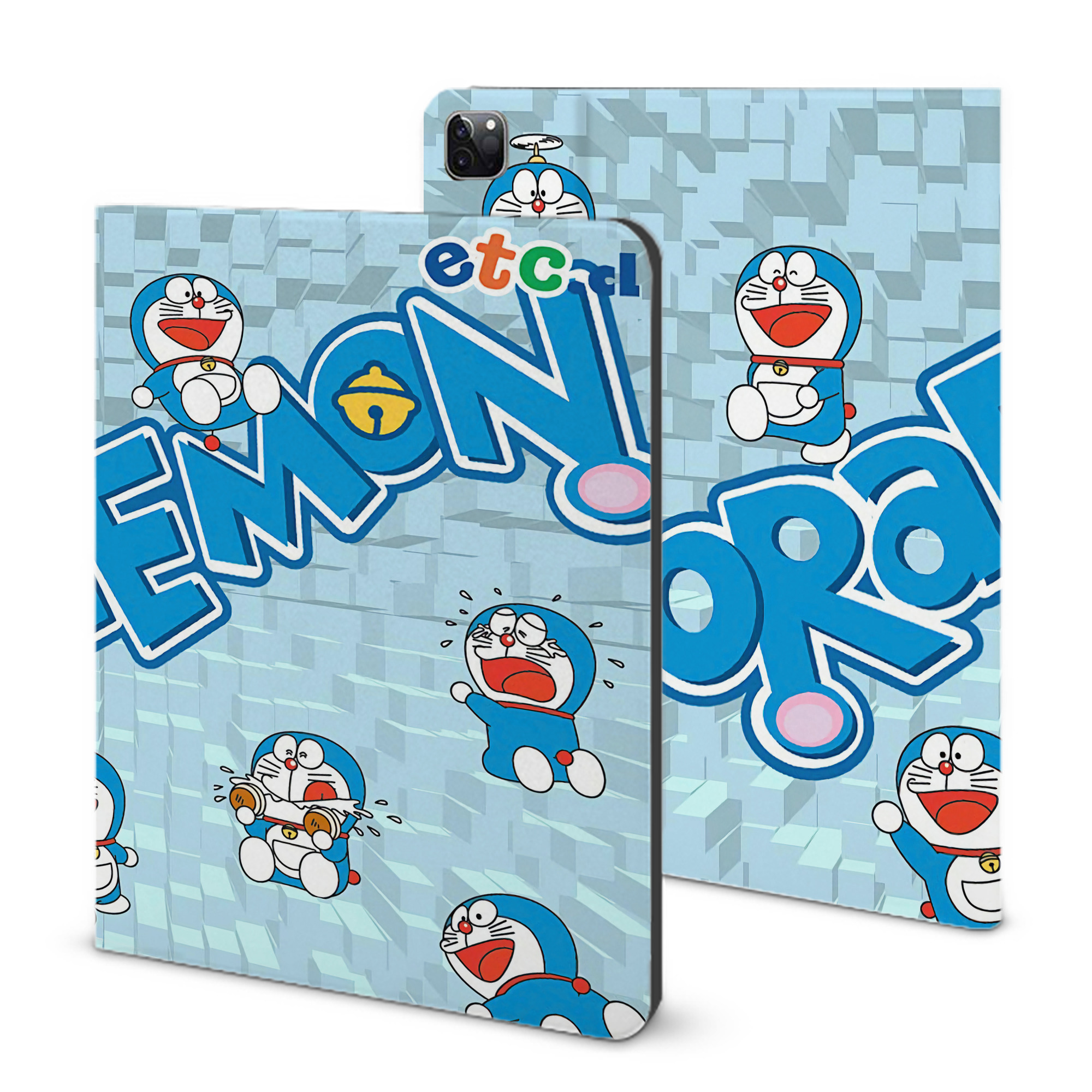 （画像用） ドラえもん Doraemon IPad ケース ブック型 PUレザー TPU 耐衝撃 軽量 薄型 ペン収納なし 全面保護 IPad 各モデル対応
